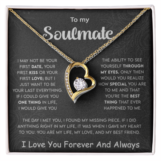 To My Soulmate - Love Heart Necklace