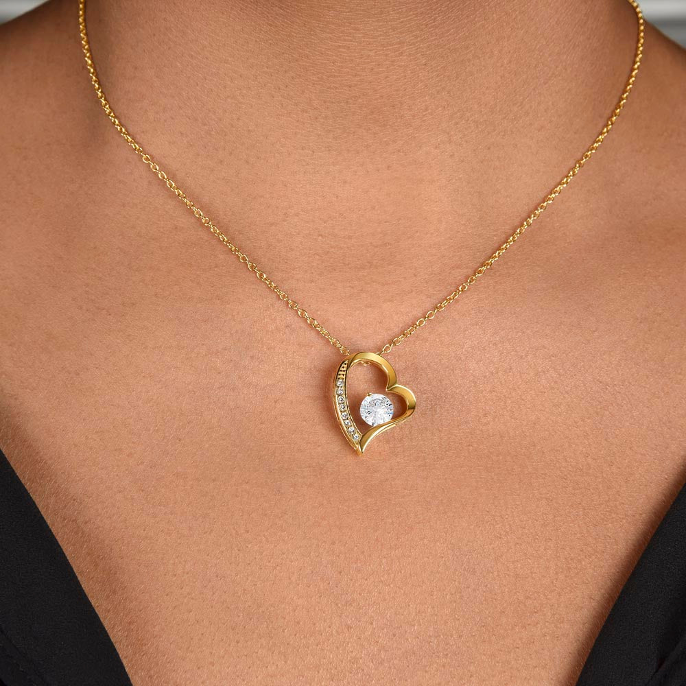To my Queen – Love Heart Necklace - Gold-Forever Love