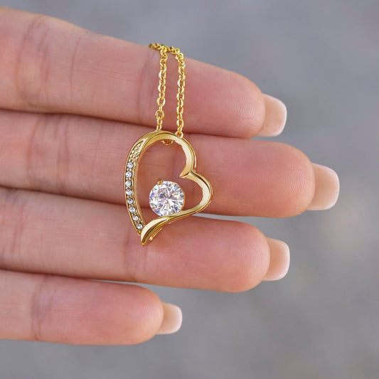 To my Queen – Love Heart Necklace - Gold-Forever Love
