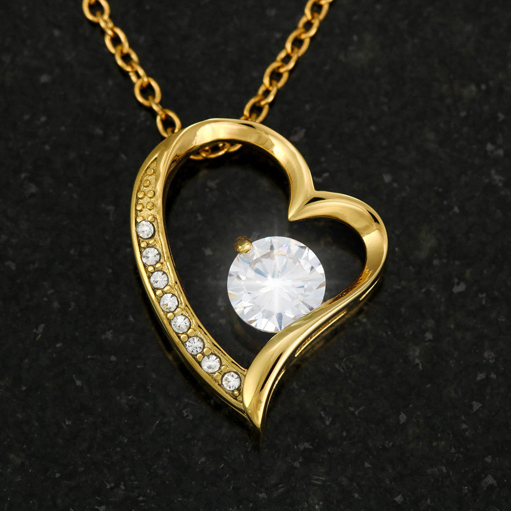 To my Queen – Love Heart Necklace - Gold-Forever Love