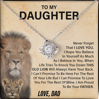 To my Daughter - Never forget - Forever Dad's Love - necklace