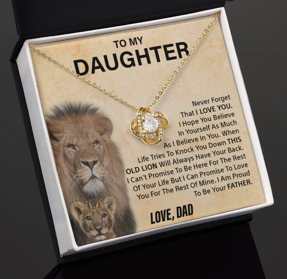 To my Daughter - Never forget - Forever Dad's Love - necklace