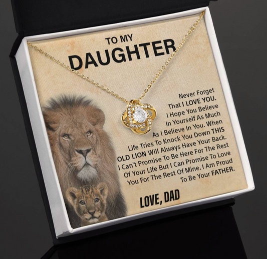 To my Daughter - Never forget - Forever Dad's Love - necklace