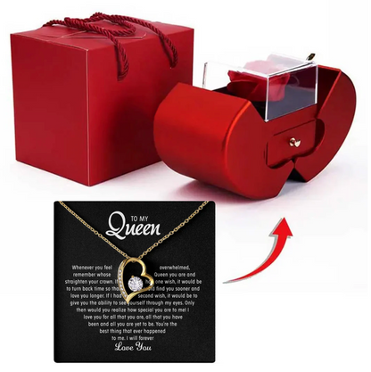 To my Queen - Forever- Love Heart Necklace