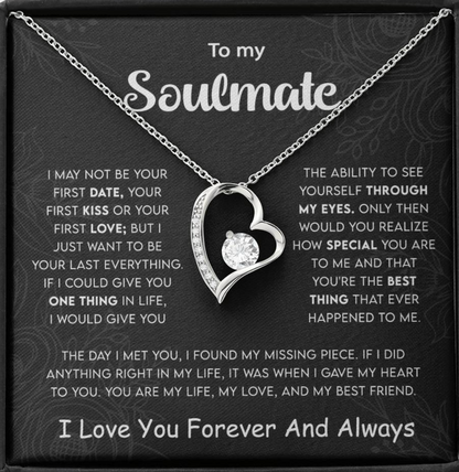 To My Soulmate - Love Heart Necklace