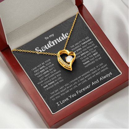 To My Soulmate - Love Heart Necklace