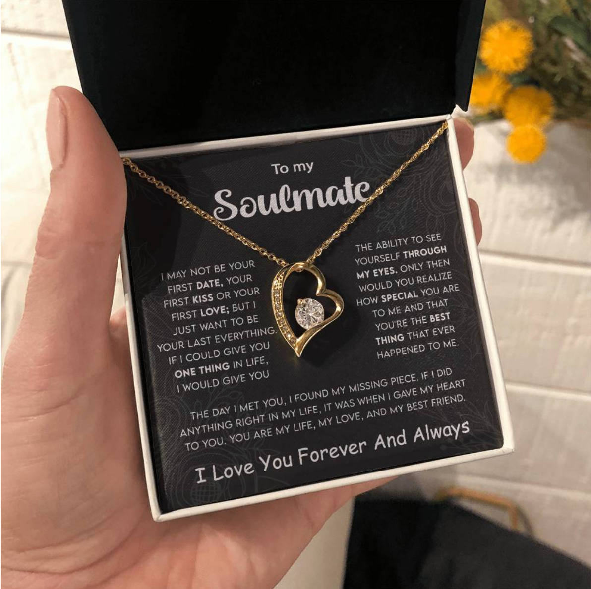 To My Soulmate - Love Heart Necklace