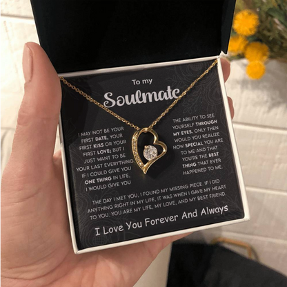 To My Soulmate - Love Heart Necklace
