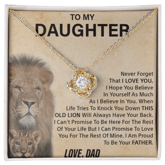 To my Daughter - Never forget - Forever Dad's Love - necklace