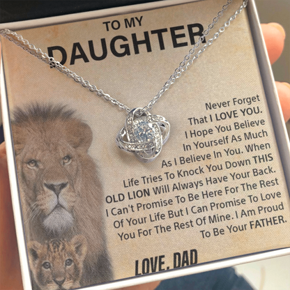 To my Daughter - Never forget - Forever Dad's Love - necklace