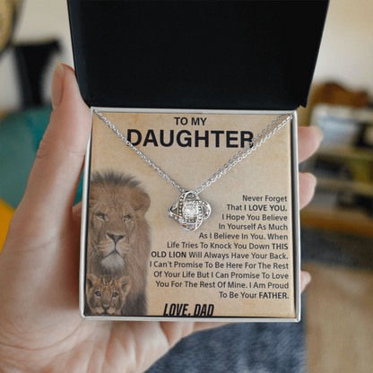 To my Daughter - Never forget - Forever Dad's Love - necklace