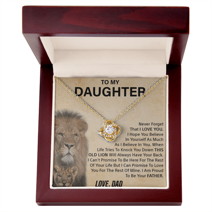 To my Daughter - Never forget - Forever Dad's Love - necklace