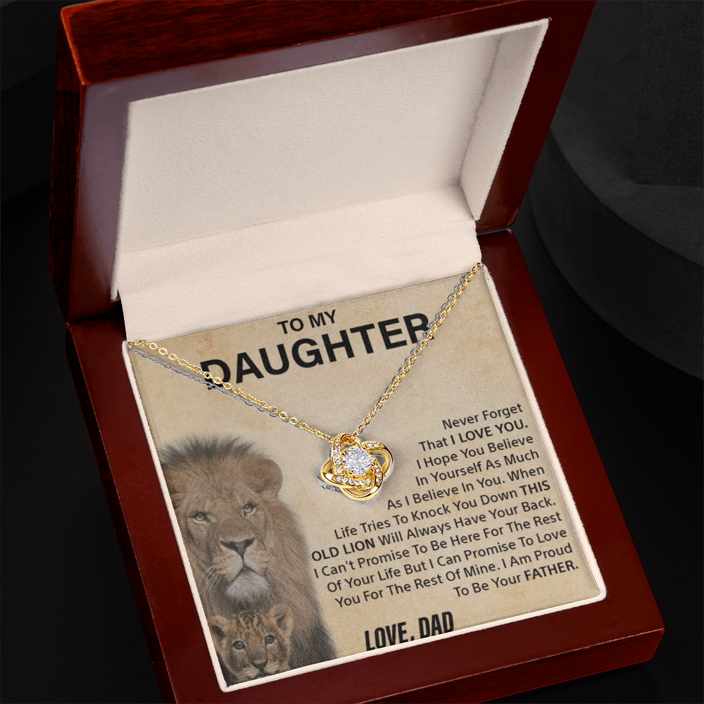 To my Daughter - Never forget - Forever Dad's Love - necklace