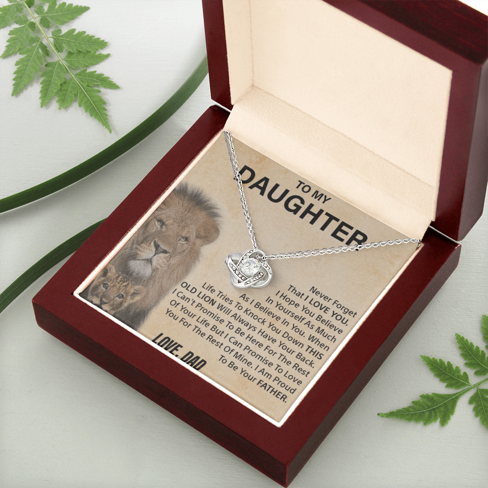 To my Daughter - Never forget - Forever Dad's Love - necklace