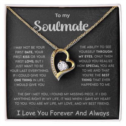To My Soulmate - Love Heart Necklace